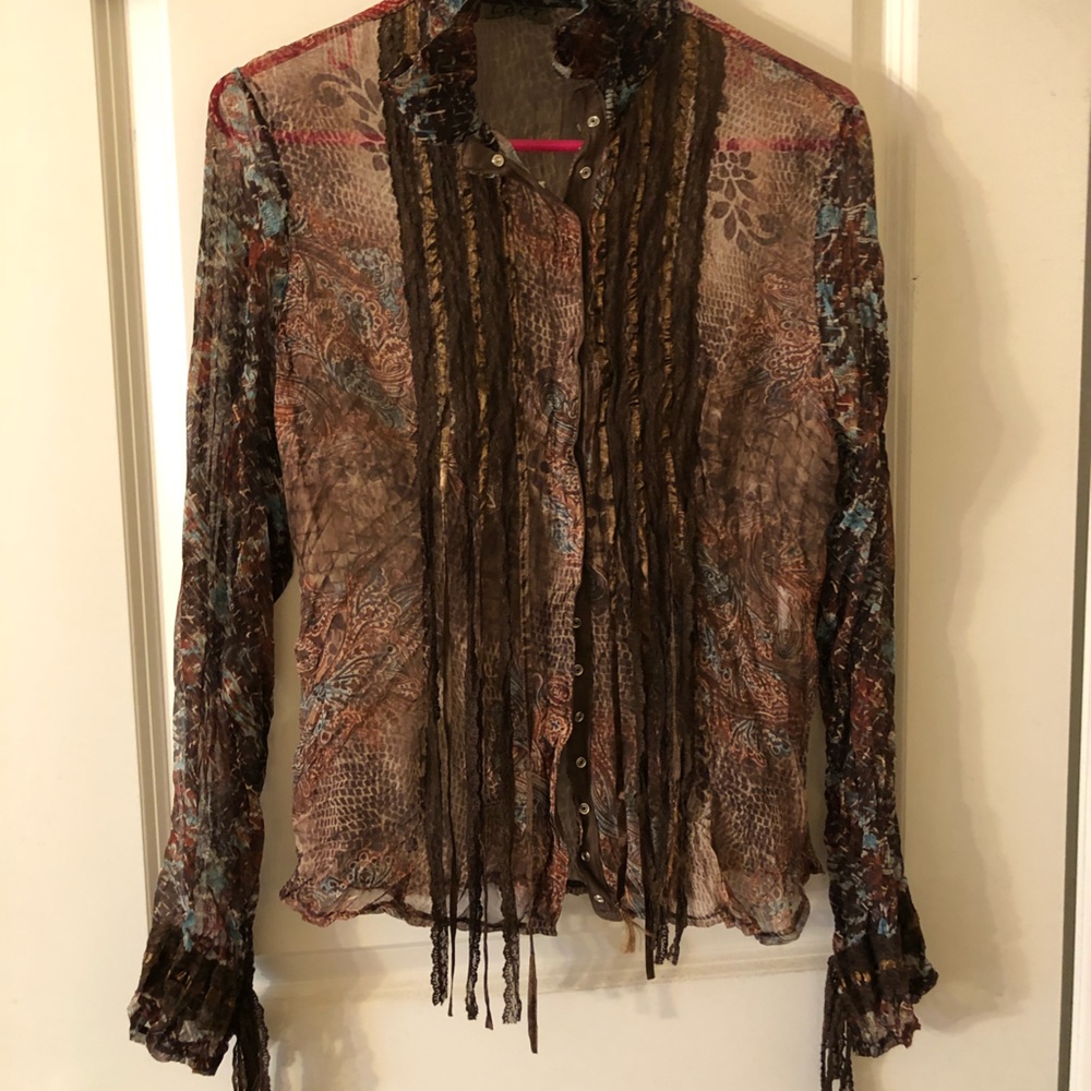 Like new!! See through Blouse!!